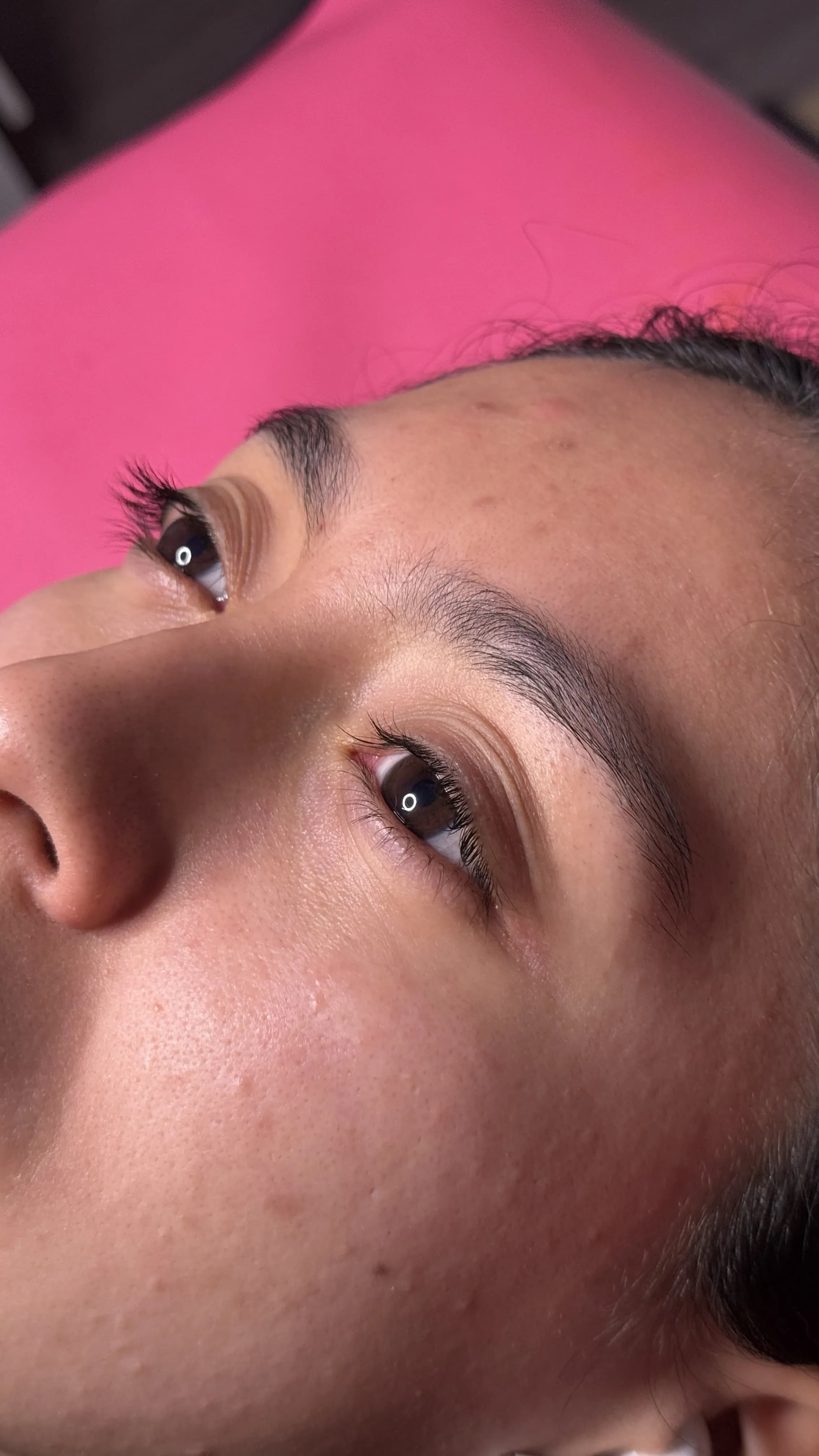 Before lash lift treatment