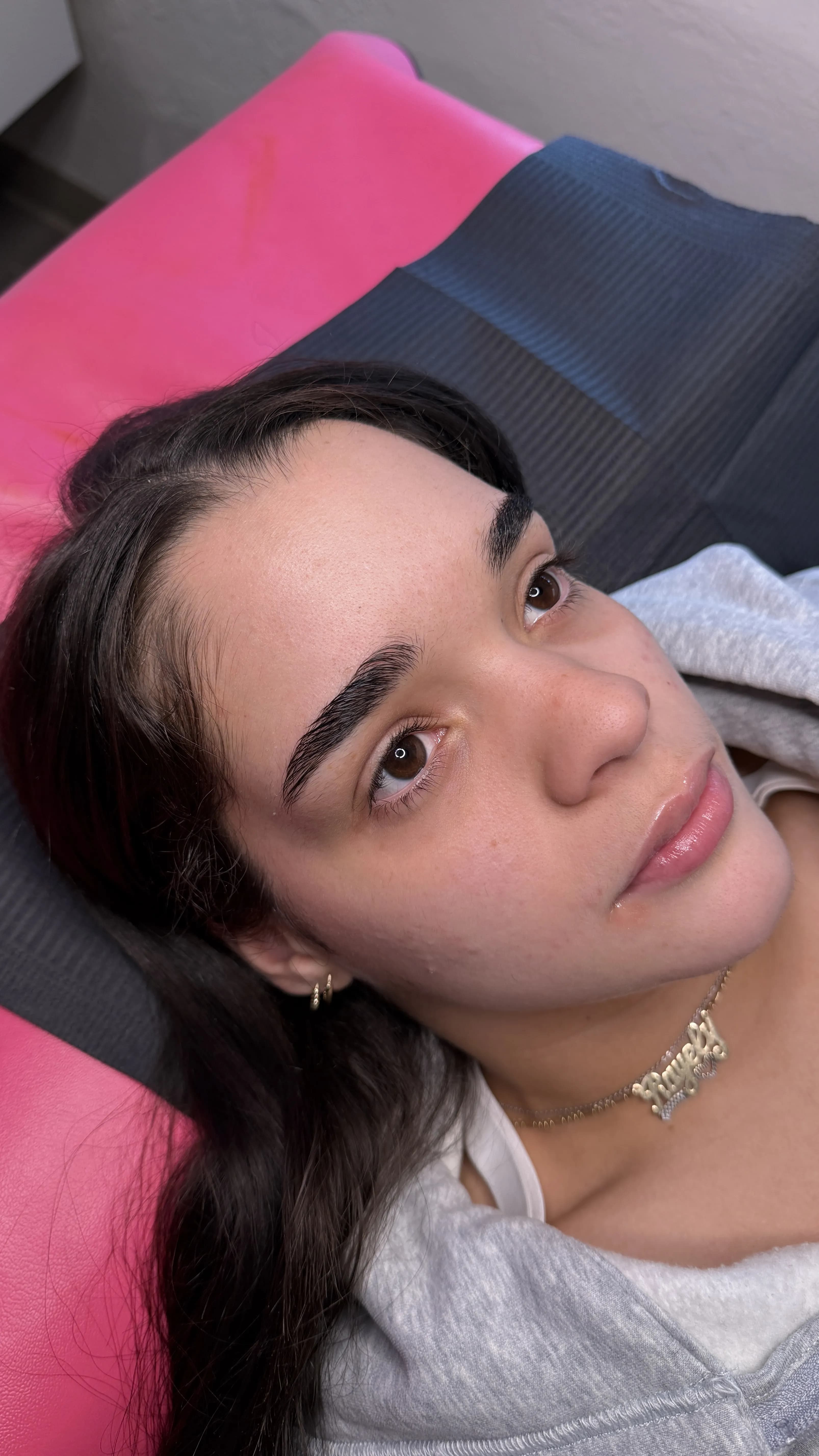 Eyelash lift before treatment